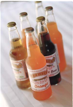 All the beverages served during the reception came from local sources, including soda from Connor Bottling Works in Newfields, New Hampshire. Connor Bottling, the last family-owned independent soda bottler in the state, has been making Squamscot Old Fashioned Beverages since 1863.